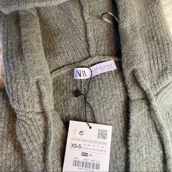 ZARA HOODED KNIT SWEATER - Picture 6 of 6